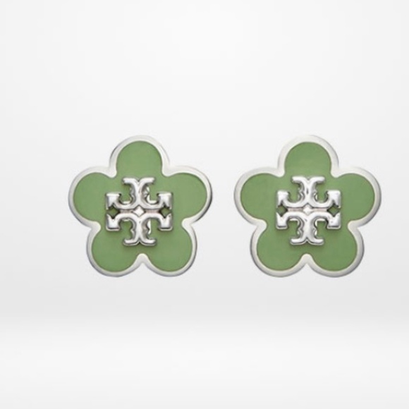 Tory Burch Forget Me Not Enamel Stud Earrings - Picture 1 of 5